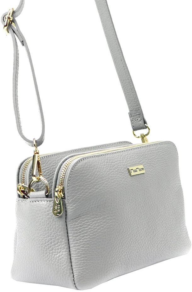 Moteriška odinė crossbody rankinė MiaMore, ruda