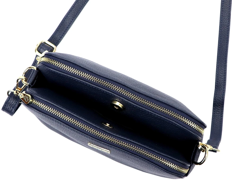 Moteriška odinė crossbody rankinė MiaMore, ruda