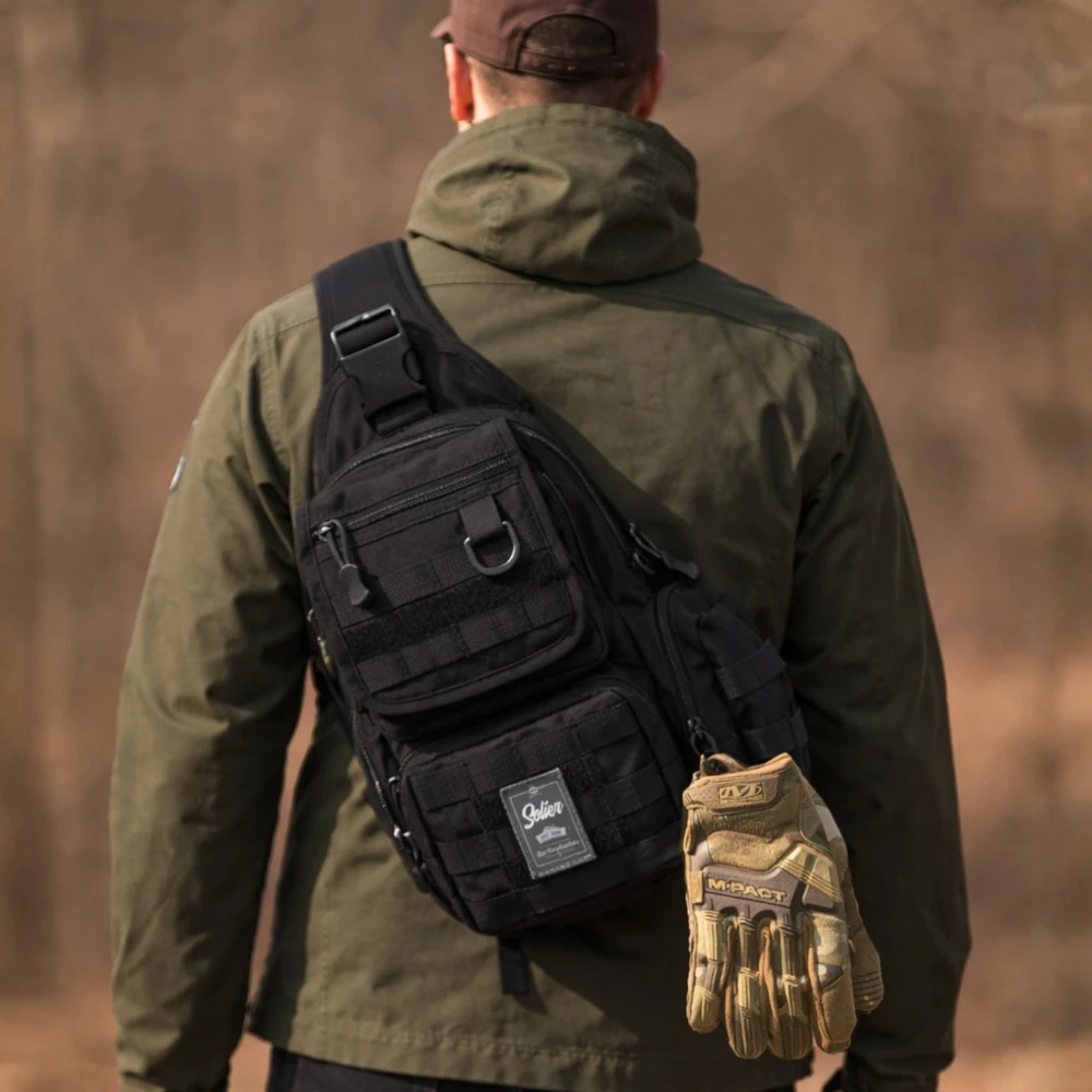 Tactical Military Backpack Shoulder Bag Solier SV25 Recon – Juodas