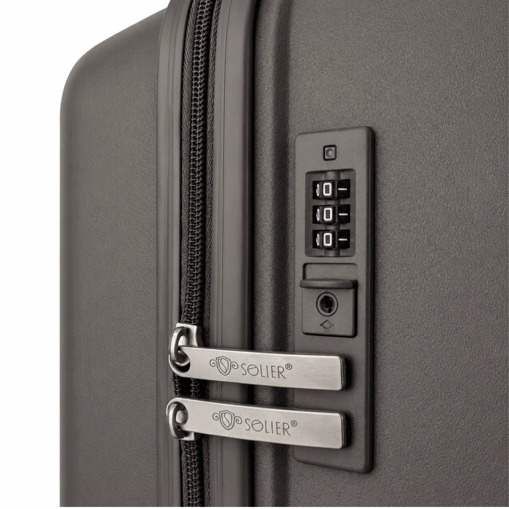 Kelioninis Solier Luggage SUITCASE M 24 STL945 ABS DARK Pilkas