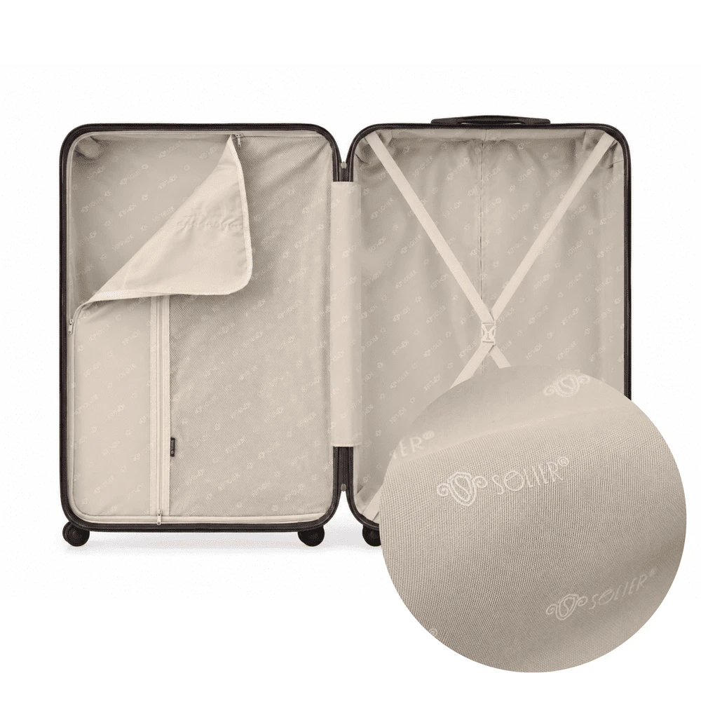Kelioninis Solier Luggage SUITCASE M 24 STL945 ABS DARK Pilkas