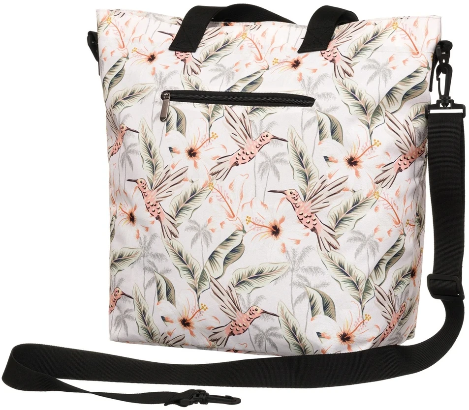 Moteriška didelė A4 audinė shopper rankinė, madinga per petį, kolibrio Beltimore R-TZ.
