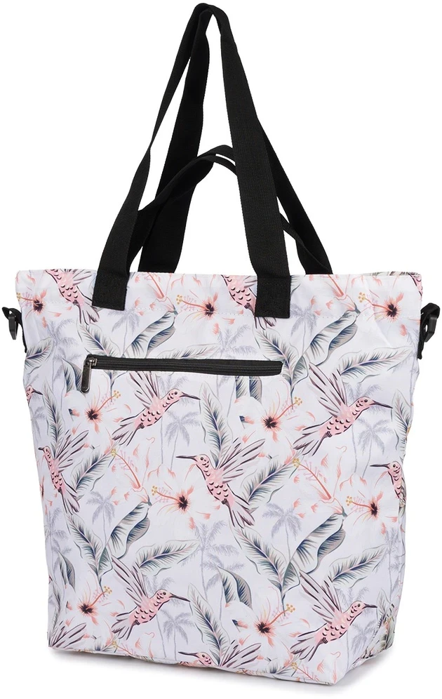 Moteriška didelė A4 audinė shopper rankinė, madinga per petį, kolibrio Beltimore R-TZ.