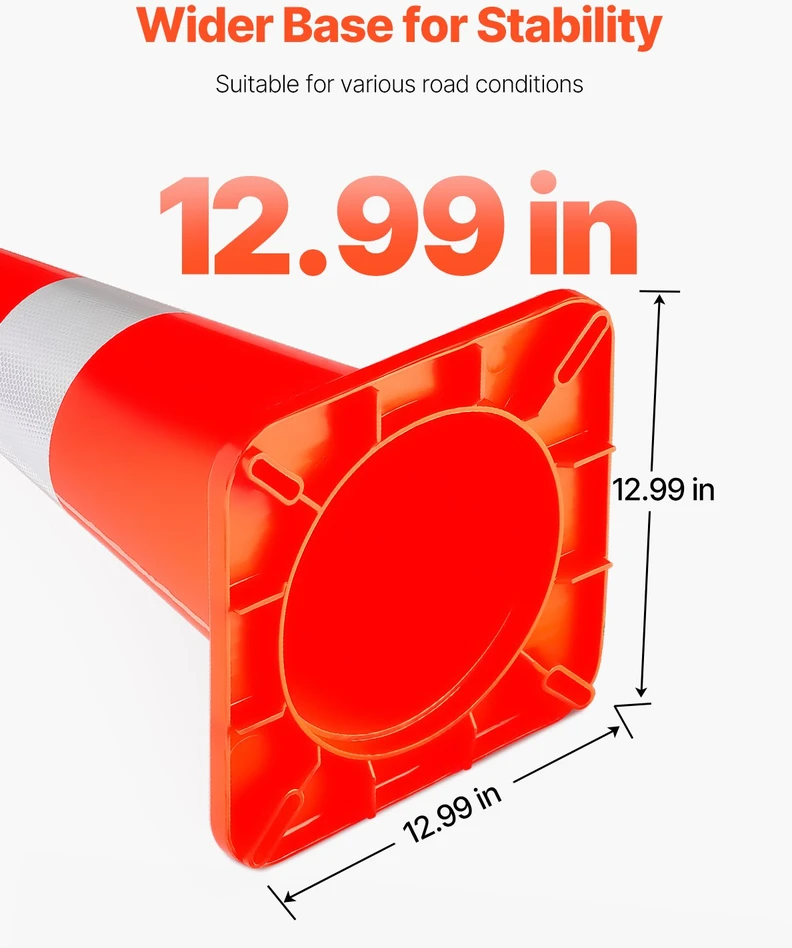 VEVOR Oranžiniai eismo kūgiai su atšvaitais
