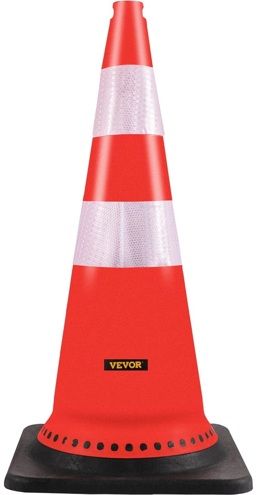 VEVOR Oranžiniai kelių kūgiai su atšvaitu 75 cm