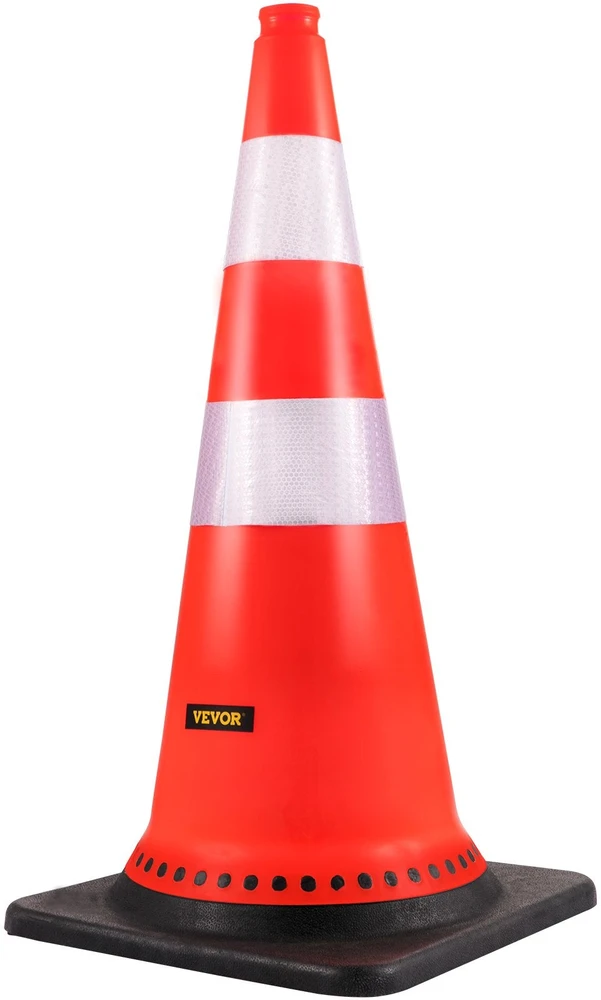 VEVOR Oranžiniai kelių kūgiai su atšvaitu 75 cm