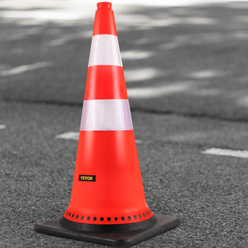 VEVOR Oranžiniai kelių kūgiai su atšvaitu 75 cm