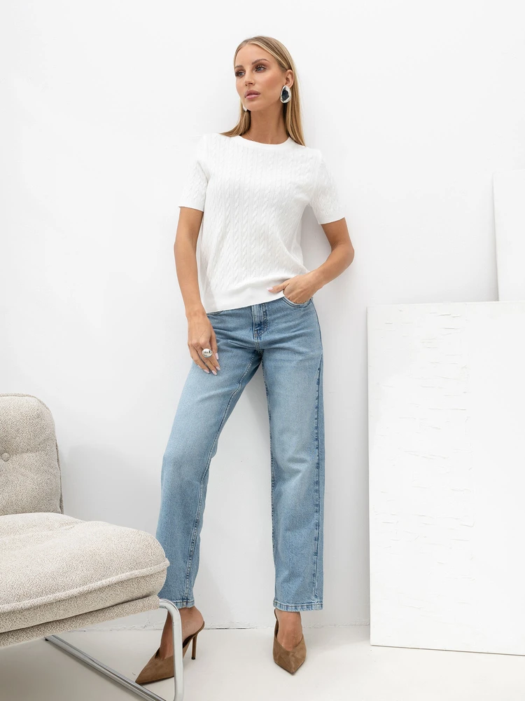 Kelnės jeans-D85096AH62682L232-šviesiai mėlyna