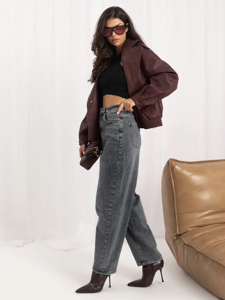Kelnės jeans- IR-SP-SR0106-1.14P-ciemny pilka