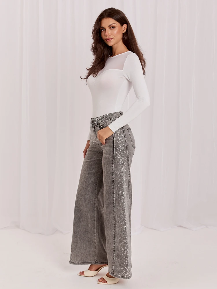 Kelnės jeans-IR-SP-TK519.78-pilka