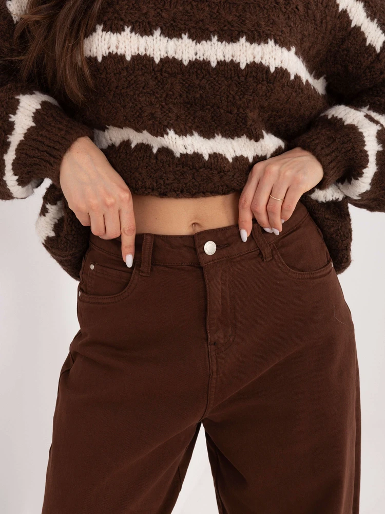 Kelnės jeans-VM-SP-BS955-60.36-ruda