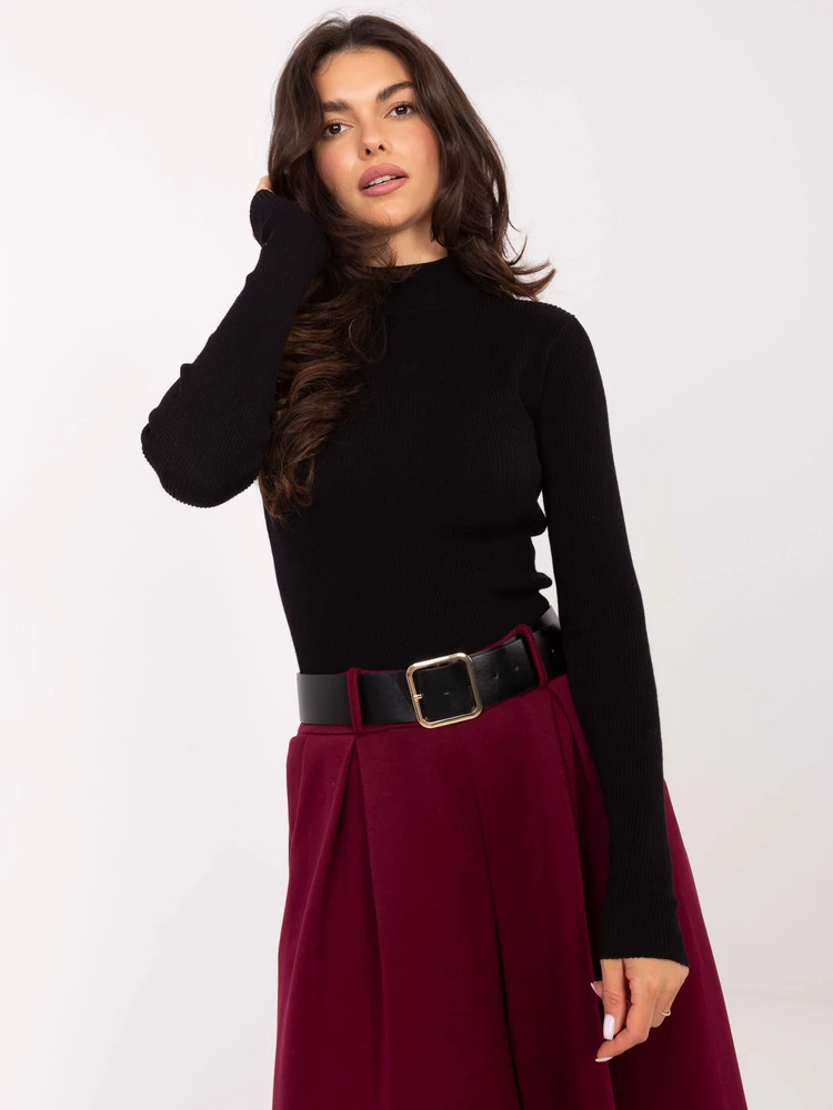 Moteriškos plačios palazzo kelnės Italy Moda, bordo