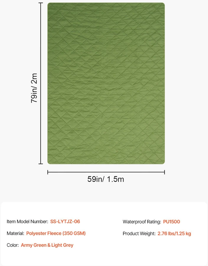 VEVOR Lauko antklodė 2,08 m x 1,4 m