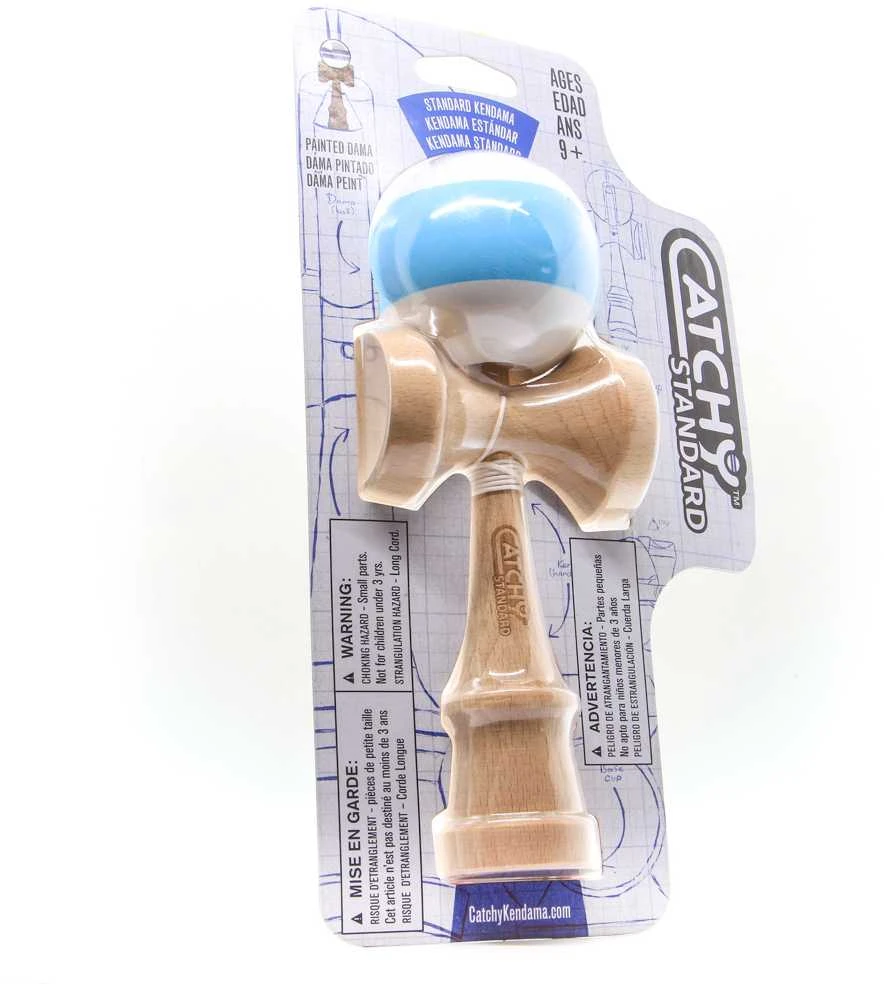 Kendama žaislas, medinis/mėlynas