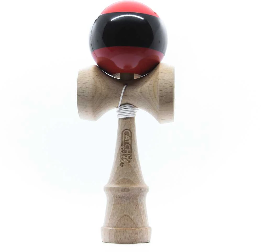 Yoyo Kendama žaislas, medinis/raudonas