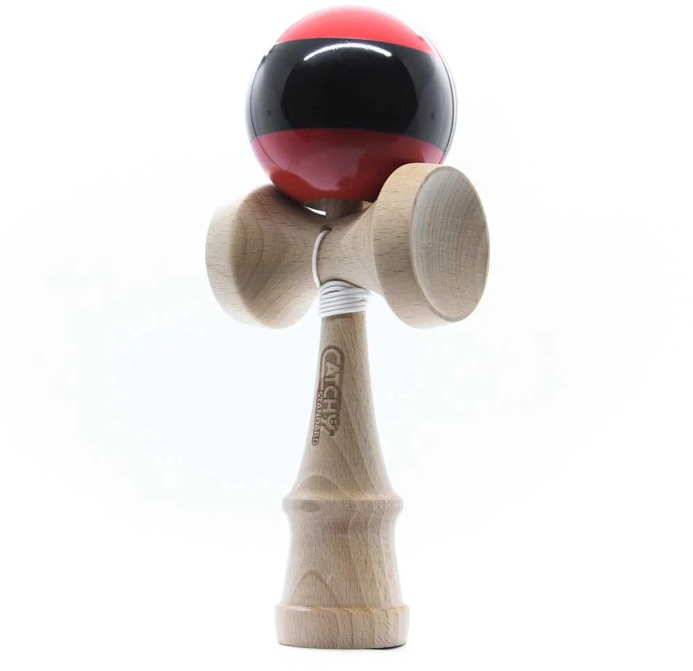 Yoyo Kendama žaislas, medinis/raudonas