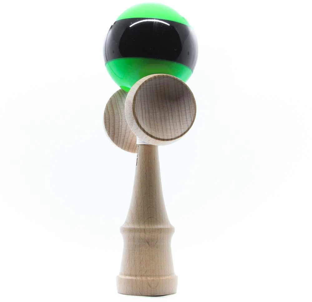 Yoyo Kendama žaislas, medinis/žalias