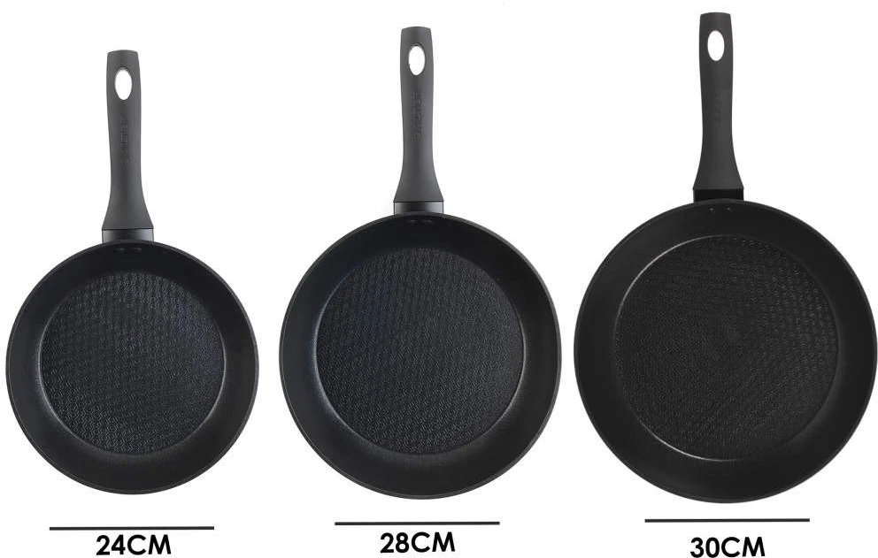 Keptuvių rinkinys su šešiakampe nepridegančia danga Salter Geo Hex, 3 vnt., 20/24/28 cm