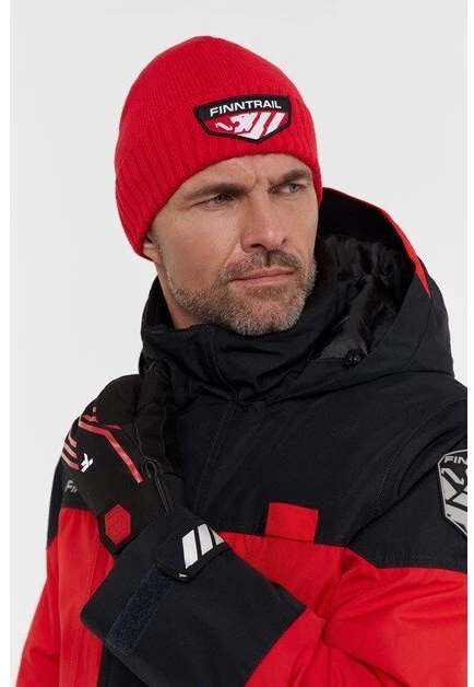 Kepurė Finntrail HAT WATERPROOF Raudona 9714, Dydis: M-L