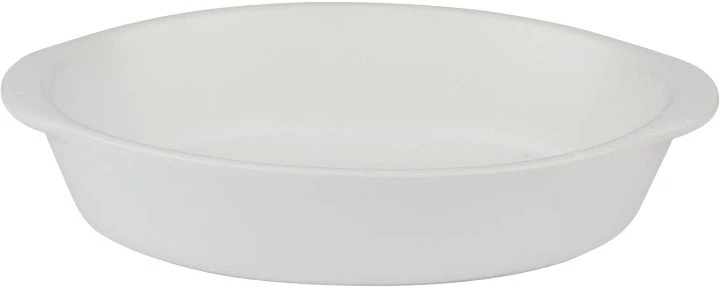 Alpina - Ceramic Oven-Resistant Baking Dish, Oval, 20x12x5 cm, 470 ml (Baltas)