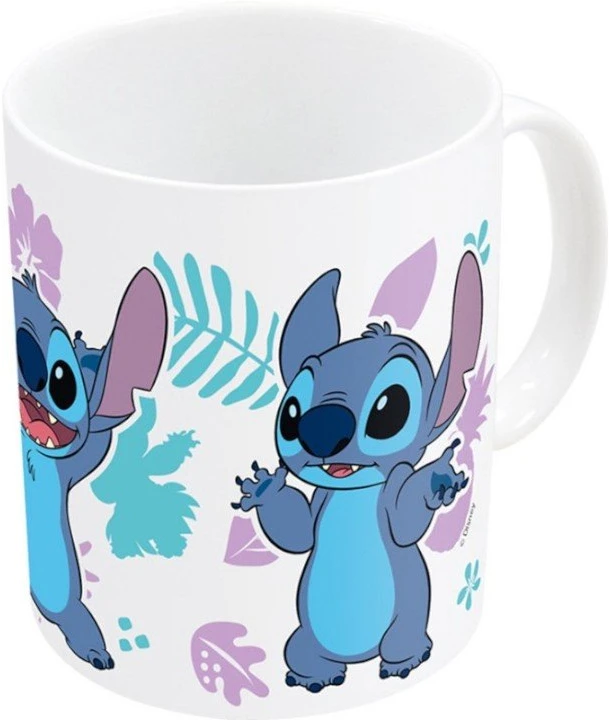 STOR Disney Stitch - spalvą keičiantis keraminis puodelis dovanų dėžutėje iš Stitch & Angel kolekcijos, 325 ml