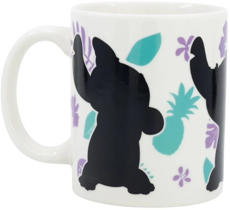 STOR Disney Stitch - spalvą keičiantis keraminis puodelis dovanų dėžutėje iš Stitch & Angel kolekcijos, 325 ml