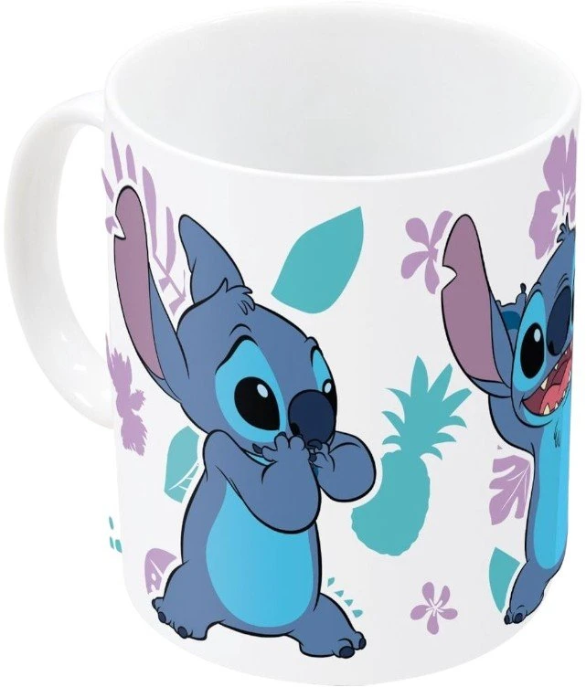 STOR Disney Stitch - spalvą keičiantis keraminis puodelis dovanų dėžutėje iš Stitch & Angel kolekcijos, 325 ml