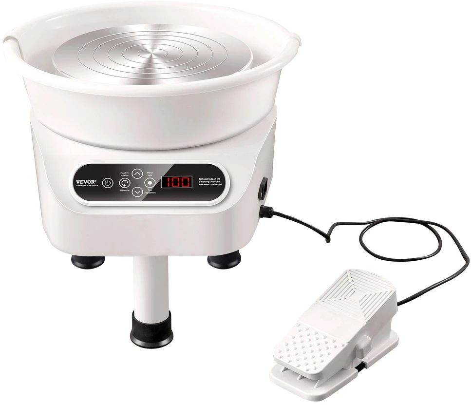 VEVOR Keramikos žiedimo staklės 28 cm, 450 W, 3 kojos