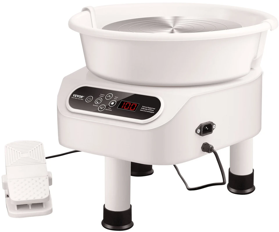 VEVOR Keramikos žiedimo staklės 28 cm, 450 W, 3 kojos