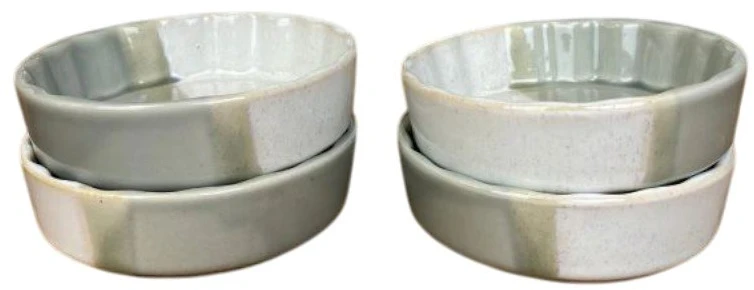 Alpina - Ceramic ovenproof round dish 12x12x3.5 cm (4 pieces)