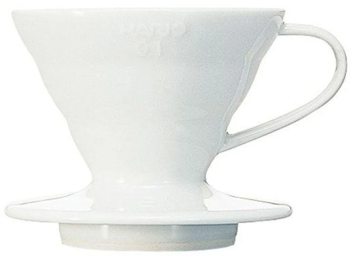 HARIO V60-01 Baltas Ceramic Lašėjimo