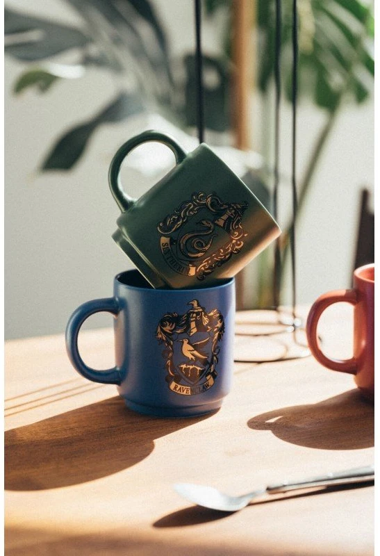 Harry Potter Haris Poteris - Rinkinys keraminiai puodeliai su stovu 300 ml 4 vnt. Hogvartso namai