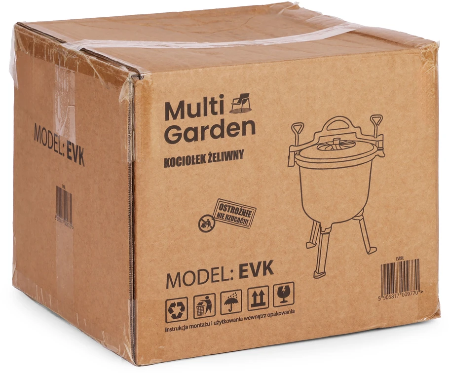 Ketaus emaliuotas katilas 10 l, pastatomas medžioklės puodas, laužo kepsninė, „MultiGarden“