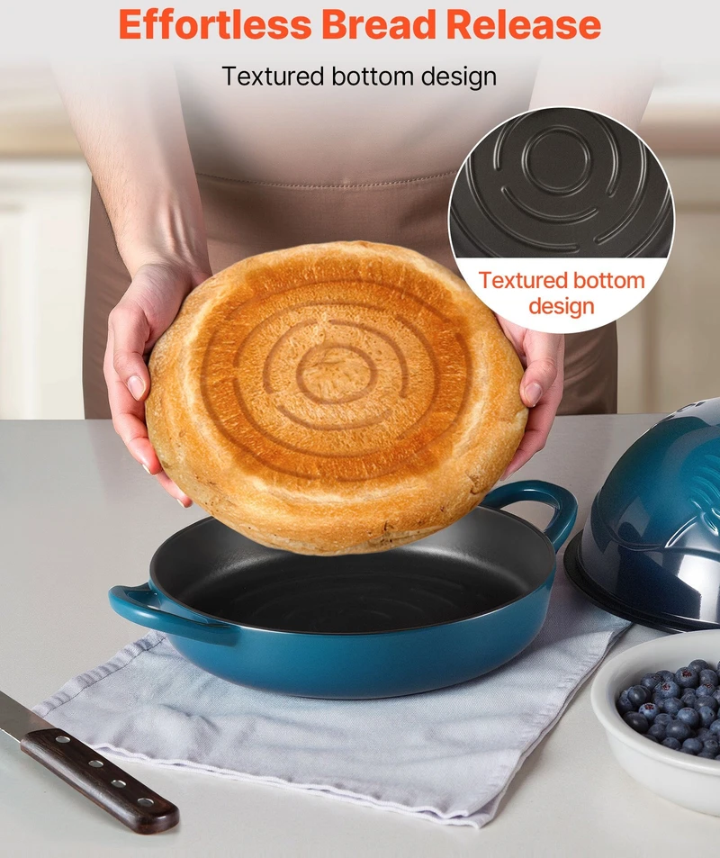 VEVOR Emaliuotas ketaus troškinimo puodas 4.7L