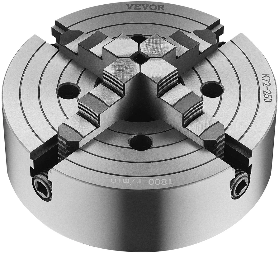 VEVOR 250 mm 4-žandikaulių savaime centruojantis tekinimo staklių griebtuvas