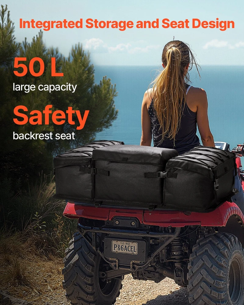 VEVOR 50L ATV galinė daiktadėžė su kempine