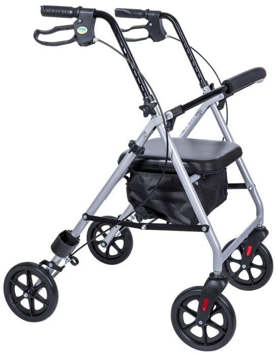 MDH Judėjimo Priemonė - Aliuminis Stovas 120kg Talpa, Reguliuojamas Sėdynė 51-56cm, Sulankstomas