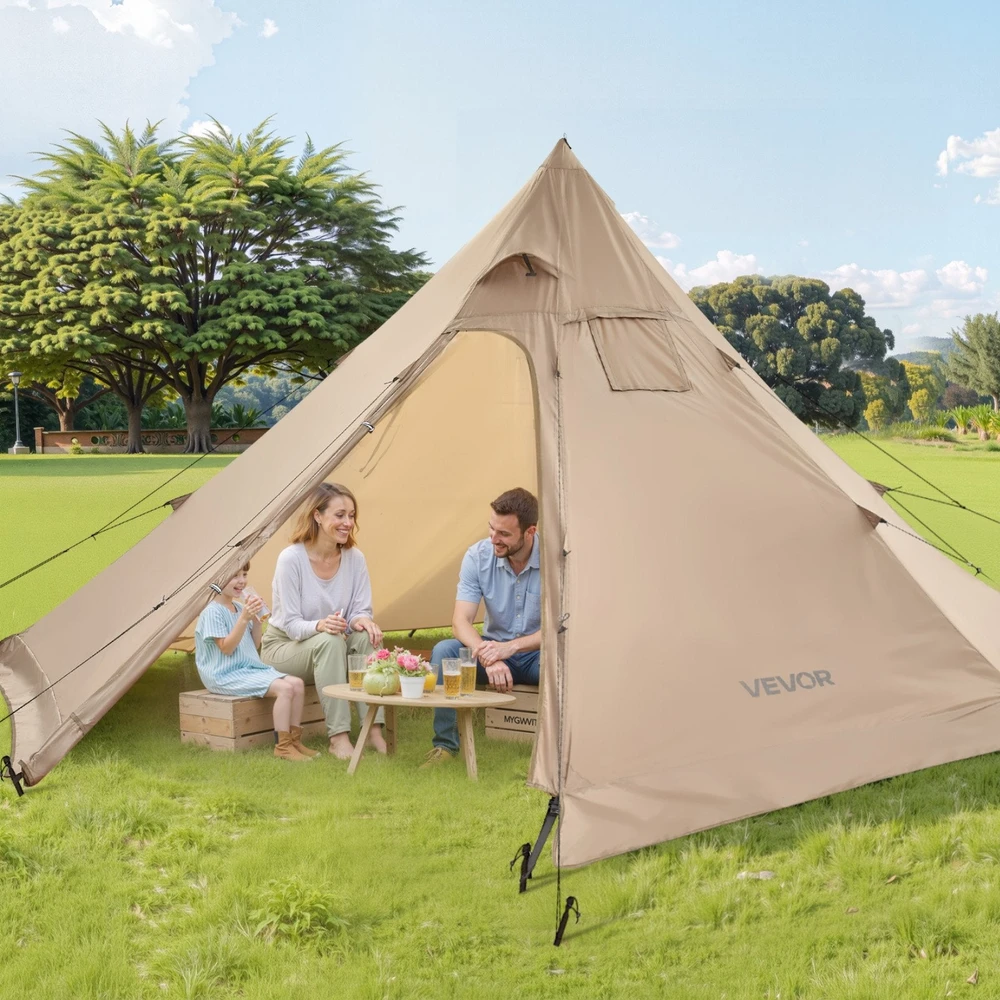 VEVOR Tipi palapinė su krosnele 4 asmenims