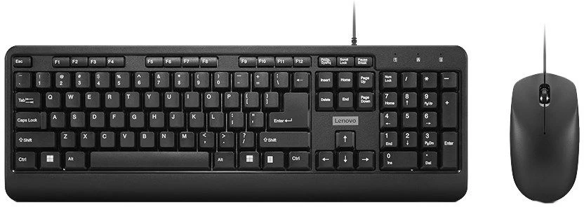 Lenovo | 160 Combo | Klaviatūra | su laidu | su pele | US | Juodas