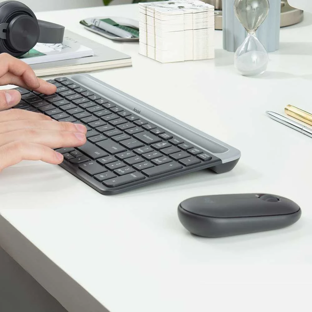 Logitech MK470 Slim Wireless Combo, belaidė klaviatūra ir pelė, US išdėstymas, Grafito spalvos