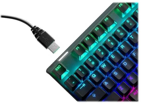 Žaidimų klaviatūra SteelSeries Apex 7, US kalba, Red apšvietimas, Juodos spalvos