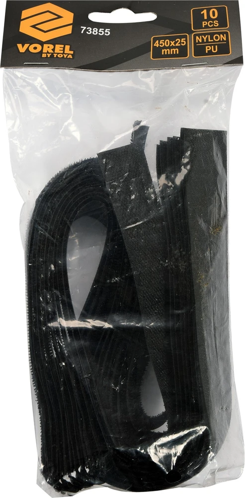 Vorel KIBUKINIAI KABELIŲ DIRŽELIAI | 450 MM | 10 VNT. | JUODI (73855)
