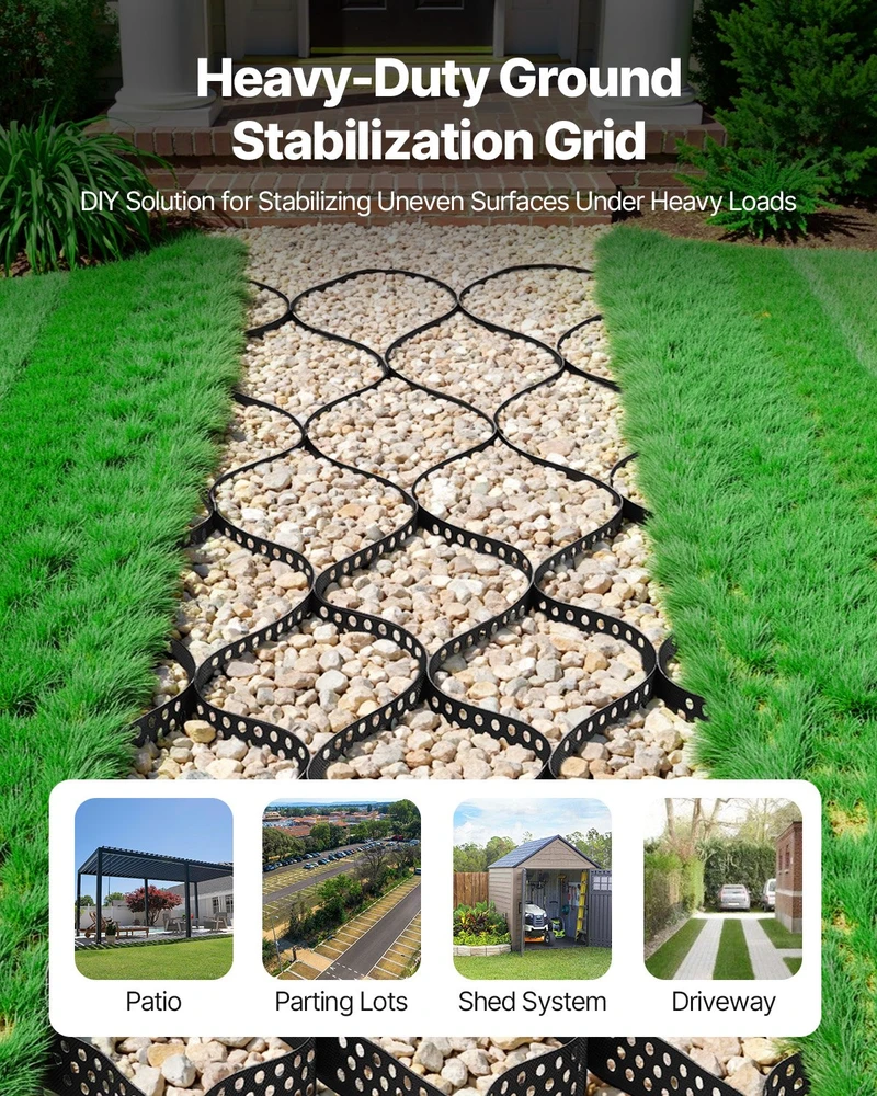 Vevor 2 cm gylio geotinklas žvyro stabilizavimui