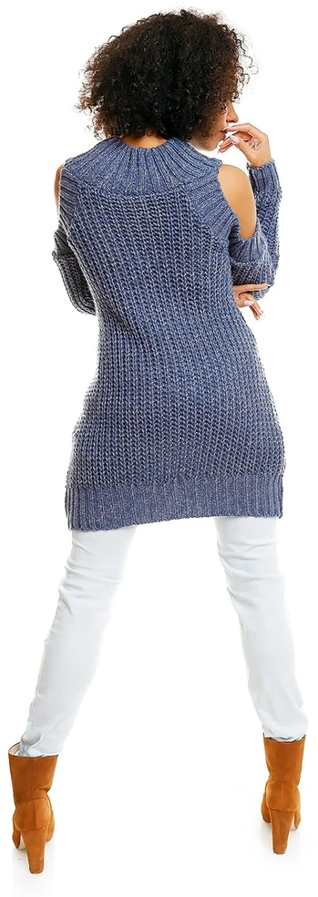 Kietai megztas megztinis PeeKaBoo