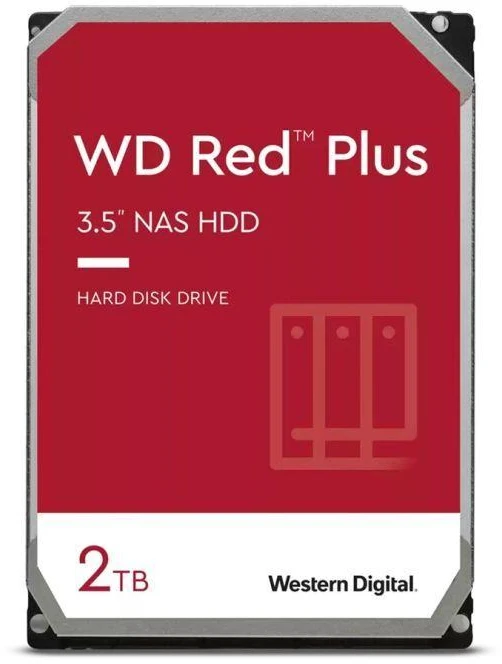 Sandisk WD Raudona Plus 2TB SATA 6Gb/s 3.5inch Rpm5400 128MB cache vidinis HDD diskas, didmeninis