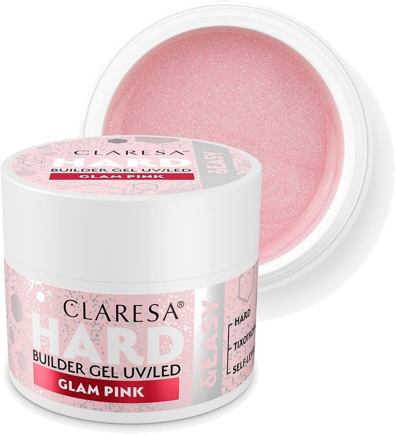 Activeshop Kietasis modeliuojamasis gelis Claresa Hard & Easy Glam Rožinė, 12 g