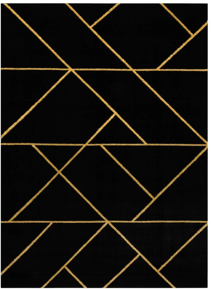 Kilimas 120 × 170 cm, juodos ir auksinės spalvos ESTEMA