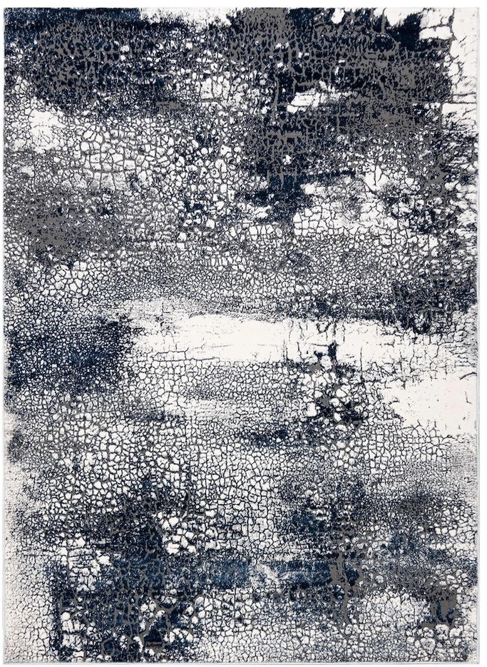 Kilimas 120 × 170 cm, kreminės ir tamsiai mėlynos spalvos WELLI