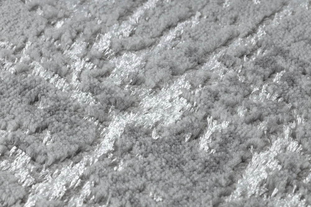 Kilimas 120 × 170 cm, pilkos ir baltos spalvos TREX LINES