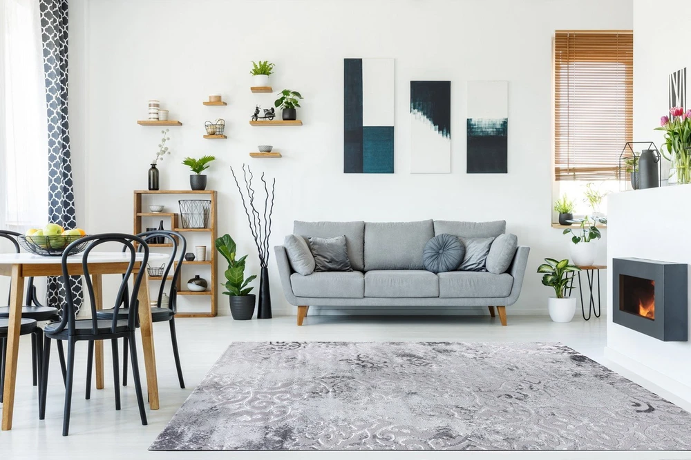 Kilimas 120 × 170 cm, pilkos spalvos TREX ORNAMENT
